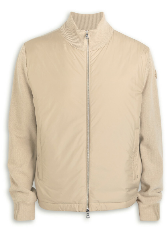 Photo: Moncler Shell and Wool-blend Jacket Beige