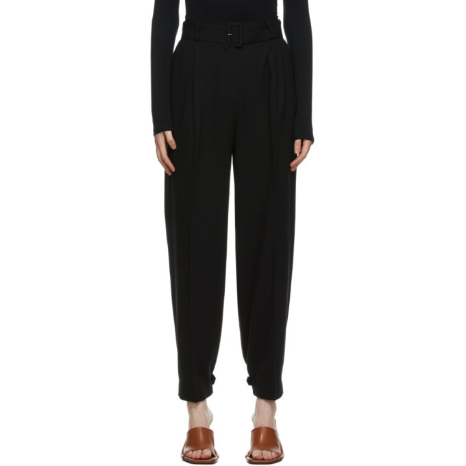 Photo: Blossom Black Lux Belted Trousers