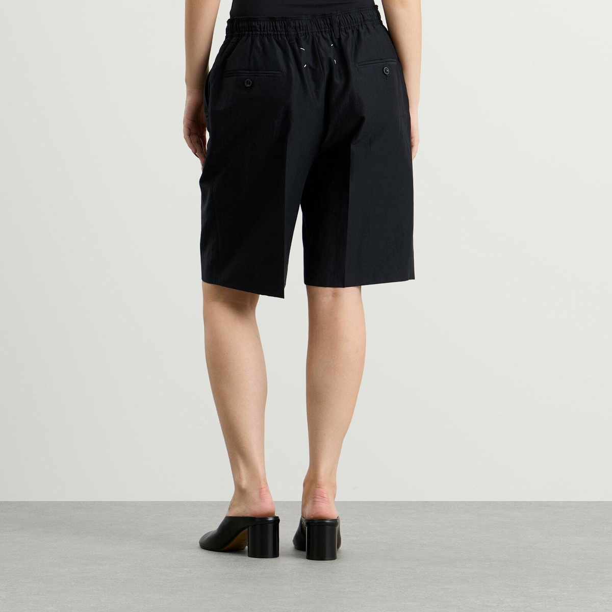 Maison Margiela Women's Drawstring Shorts in Dark Blue