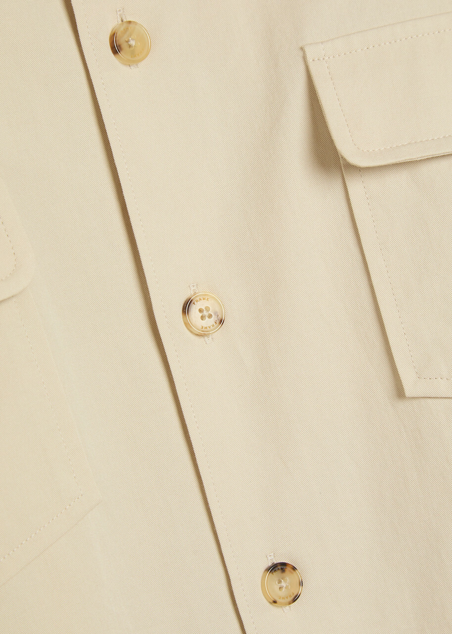 Frame Cotton Overshirt Beige