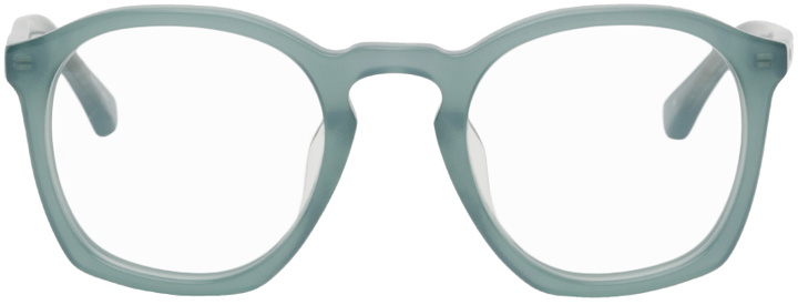 Photo: Dries Van Noten Blue Linda Farrow Edition Semi-Transparent Glasses