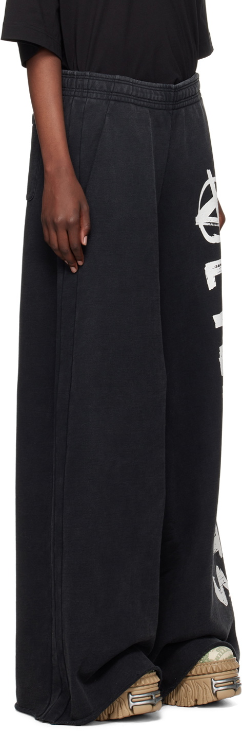 VETEMENTS Black Anarchy Sweatpants