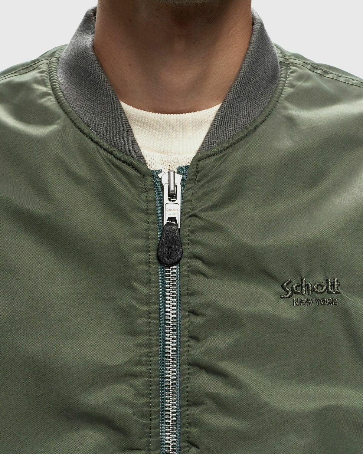 Schott Nyc Macampsrs Jacket Green Bomber Jackets Schott