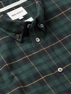 Norse Projects - Anton Button-Down Collar Checked Brushed Cotton-Flannel Shirt - Green