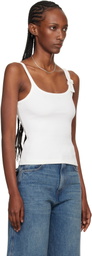 Courrèges White Buckle 90's Rib Tank Top