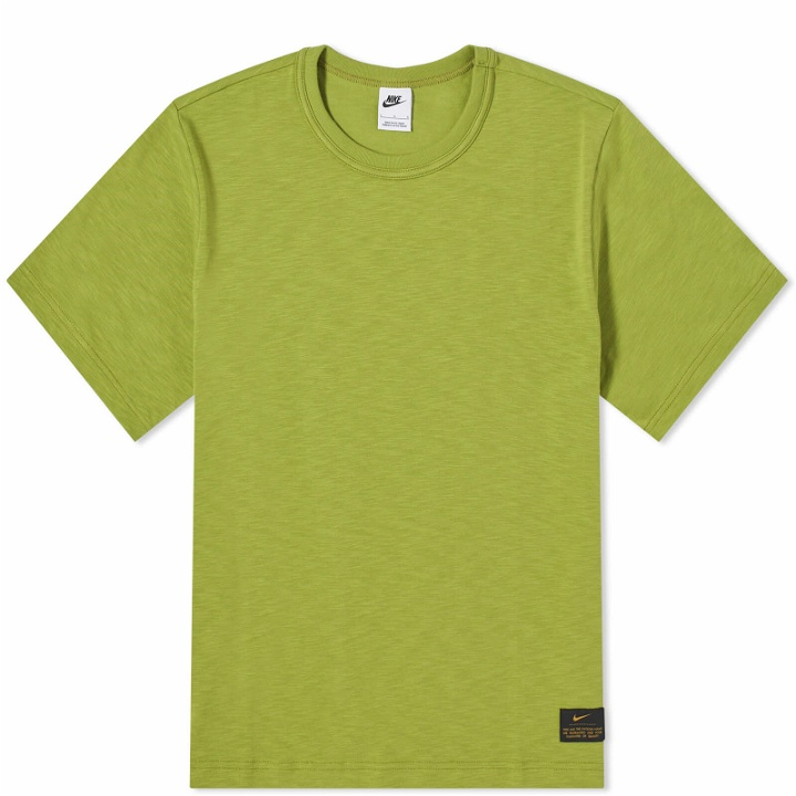 Photo: Nike Men's Life Short Sleeved Knit in Pear/Pacific Moss