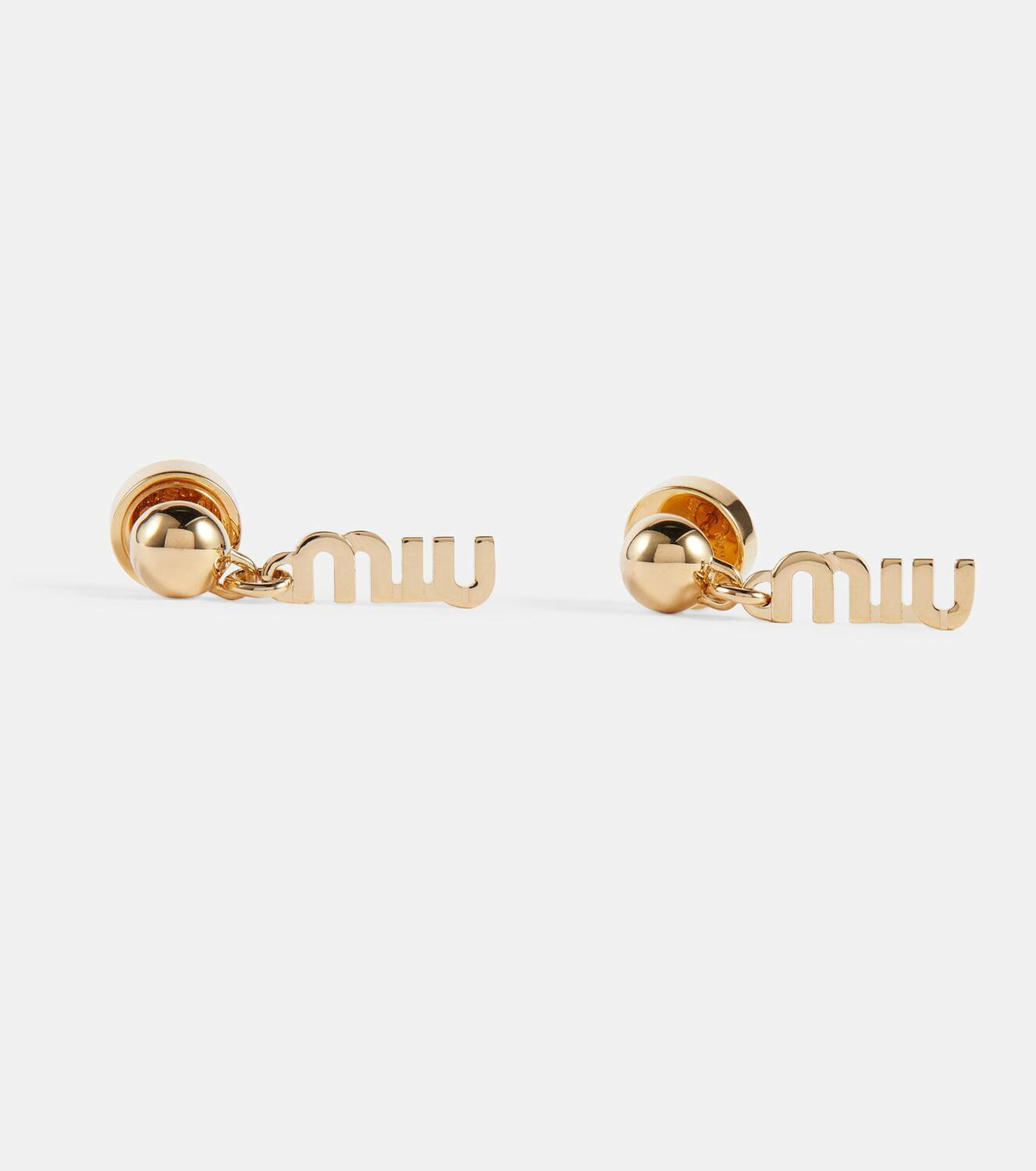 Miu Miu Logo drop earrings