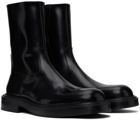 Ferragamo Black Leather Chelsea Boots