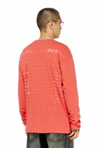 Diesel Long-sleeve T-shirt with concert graphics - T-Shirts Mens in Red