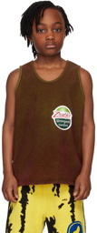 Doublet Kids Brown Flocked Kiwi Tank Top