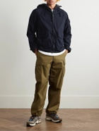 C.P. Company - Explorer Goggle-Appliquéd Jersey and Coated-Shell Hooded Jacket - Blue
