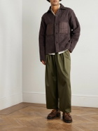 Kardo - Wynton Embroidered Cotton and Hemp-Blend Overshirt - Brown