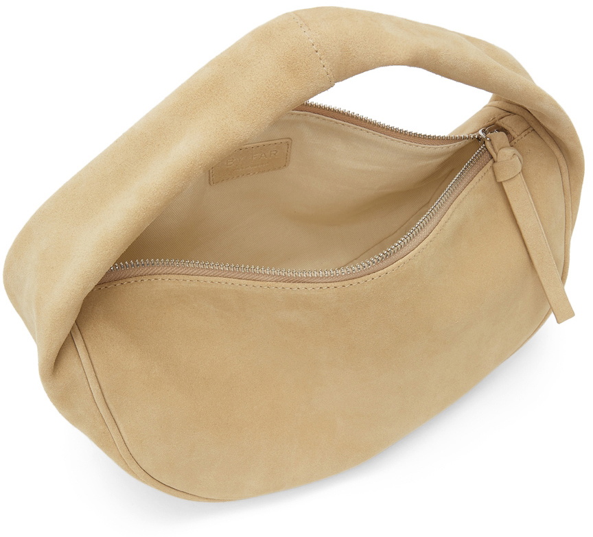 BY FAR Beige Suede Cush Bag