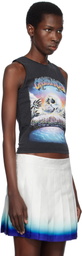 Casablanca Black 'La Prémonition' Cropped Tank Top