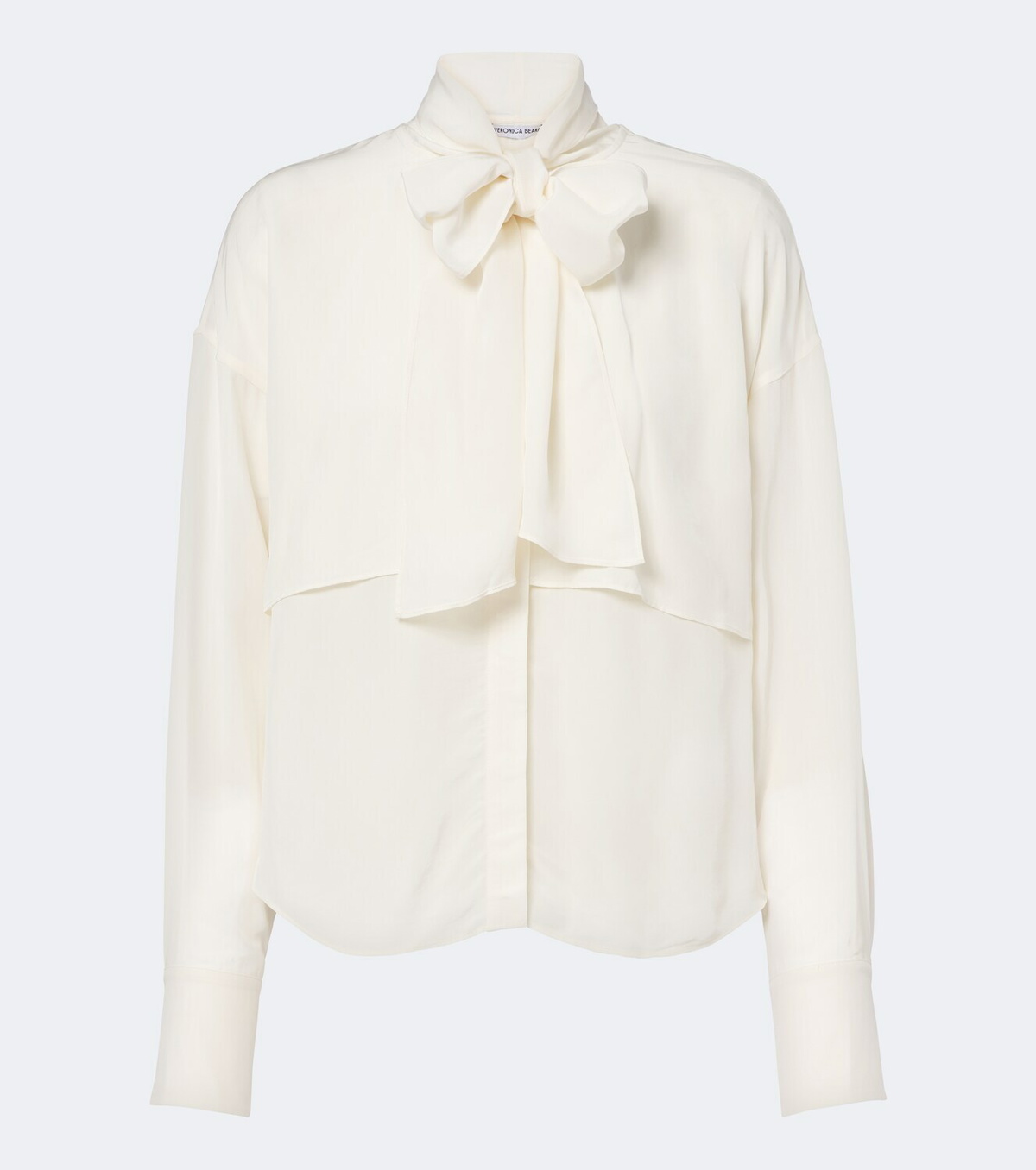 Veronica Beard Darlis tie-neck crêpe de chine blouse