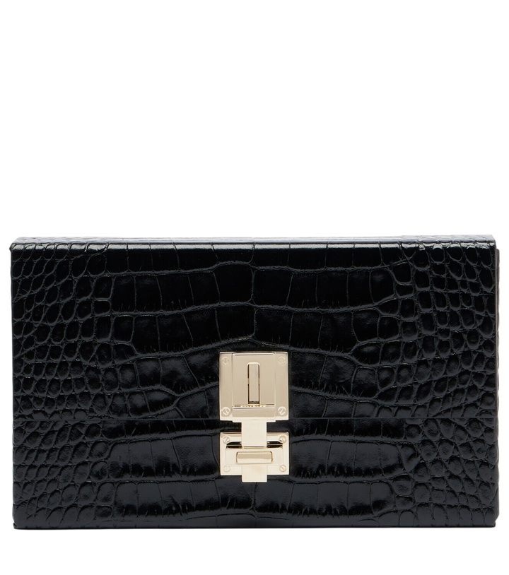 Photo: Tom Ford T Latch croc-effect leather box clutch