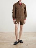 Cherry Los Angeles - Logo-Embroidered Paint-Splattered Shell Jacket - Brown