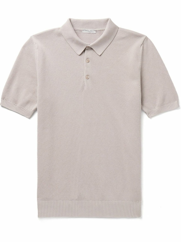 Photo: Boglioli - Cotton-Piqué Polo Shirt - Gray