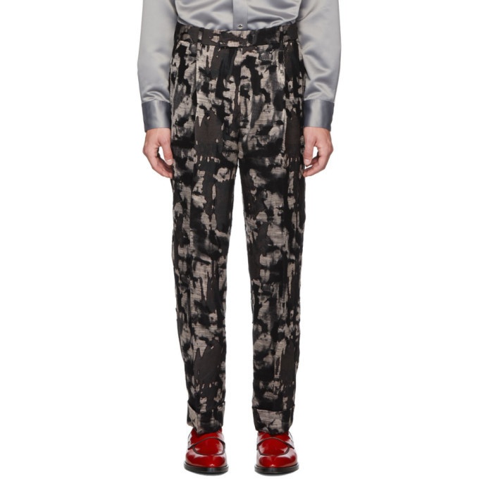 Photo: Paul Smith Black Mixed Print Oversized Trousers