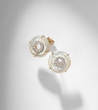 Mateo 14kt gold (585/1000) earrings with diamonds and pearls