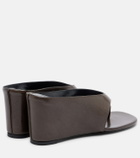 JUDE Yaga leather wedge thong sandals