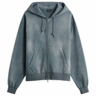 BEAMS Men's Fade Rivet Zip Hoodie in Fade Grey