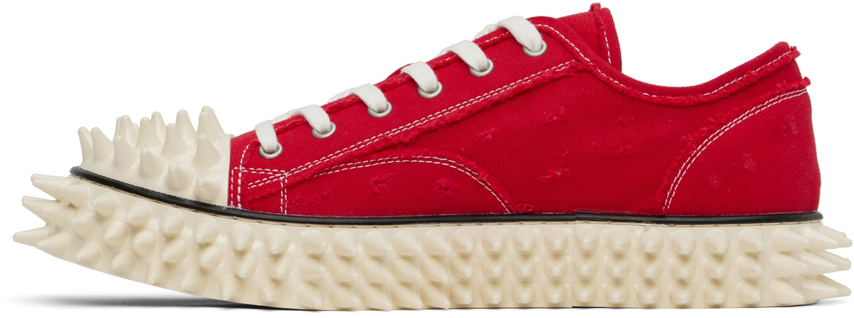 doublet Red Spiky Canvas Sneakers Doublet