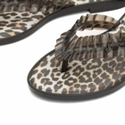 Melissa Women's x Ganni Leopard Flip Flop Slim in Black