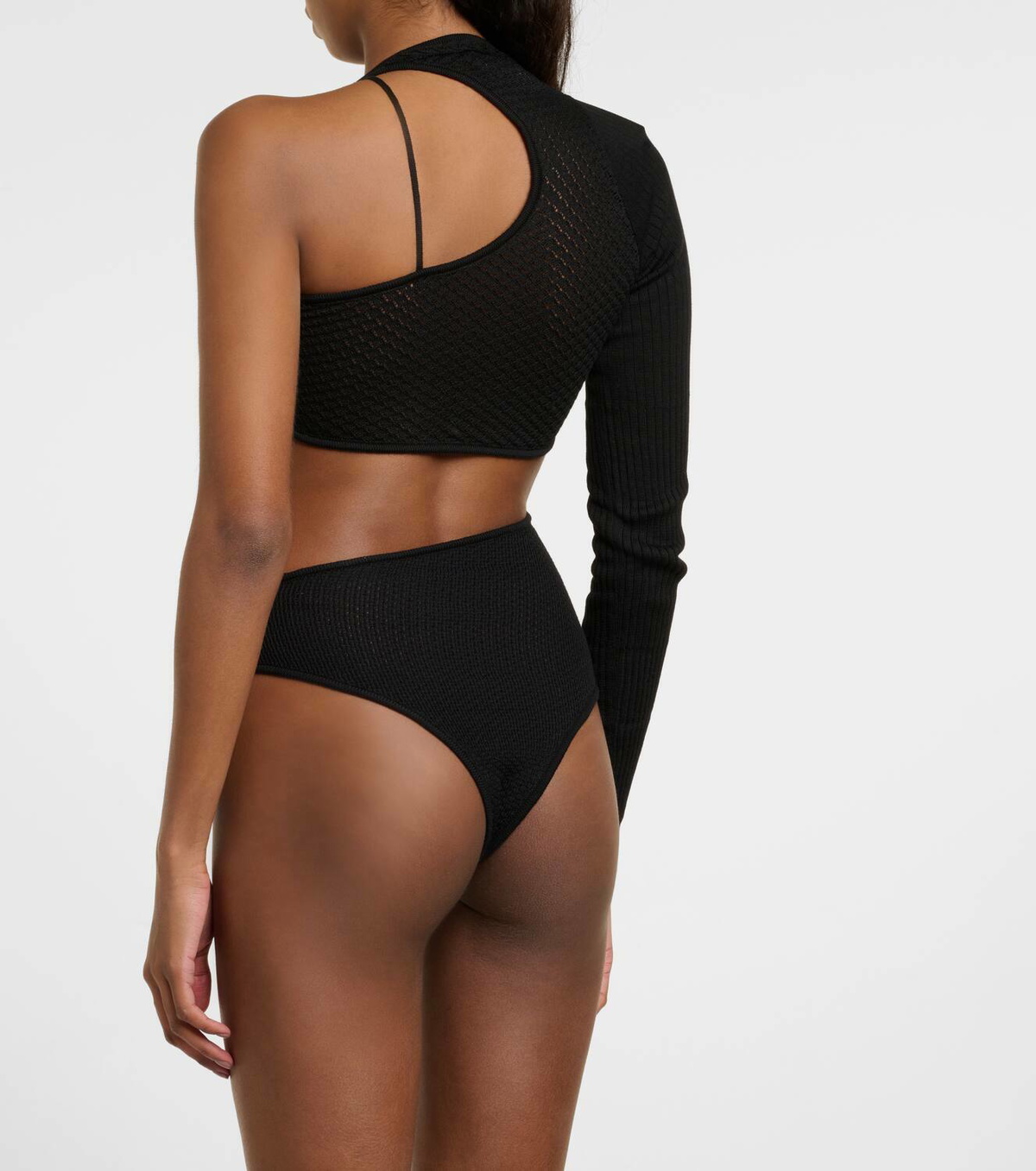Roberta Einer Legato asymmetric cotton bodysuit