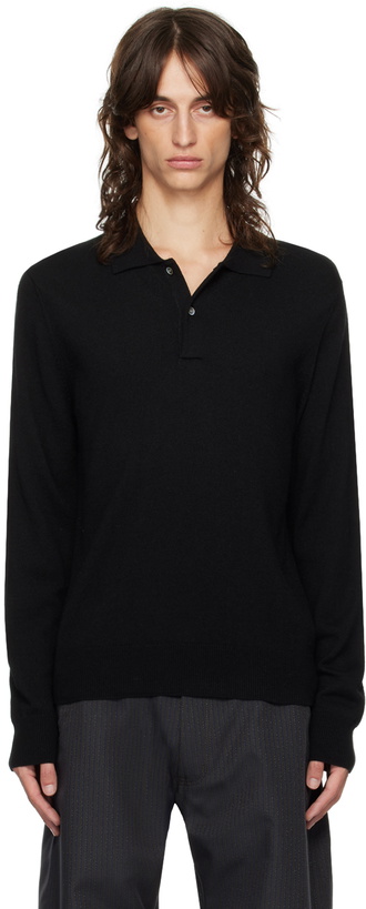 Photo: Comme des Garçons Homme Deux Black Wool Polo