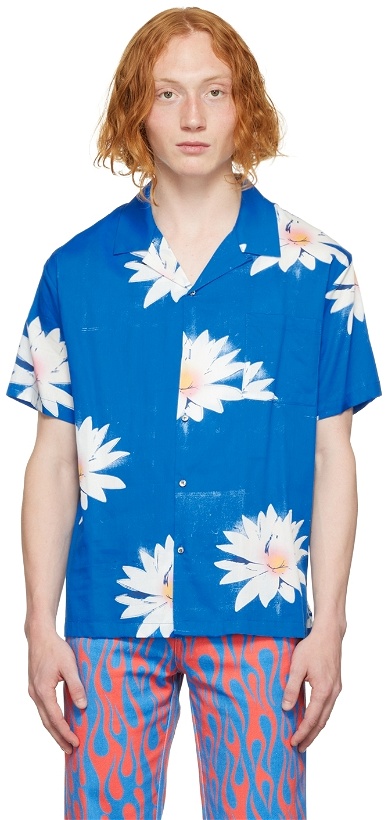 Photo: Double Rainbouu Blue Tropical Shirt