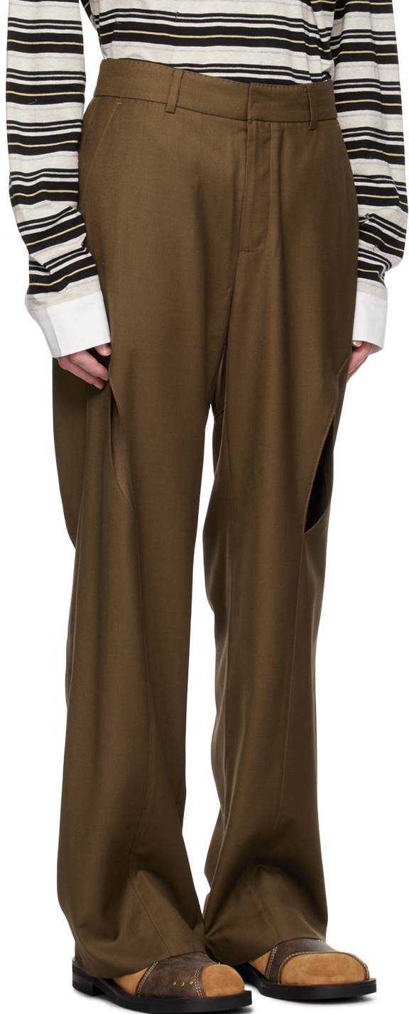 lesugiatelier Brown Cutout Trousers