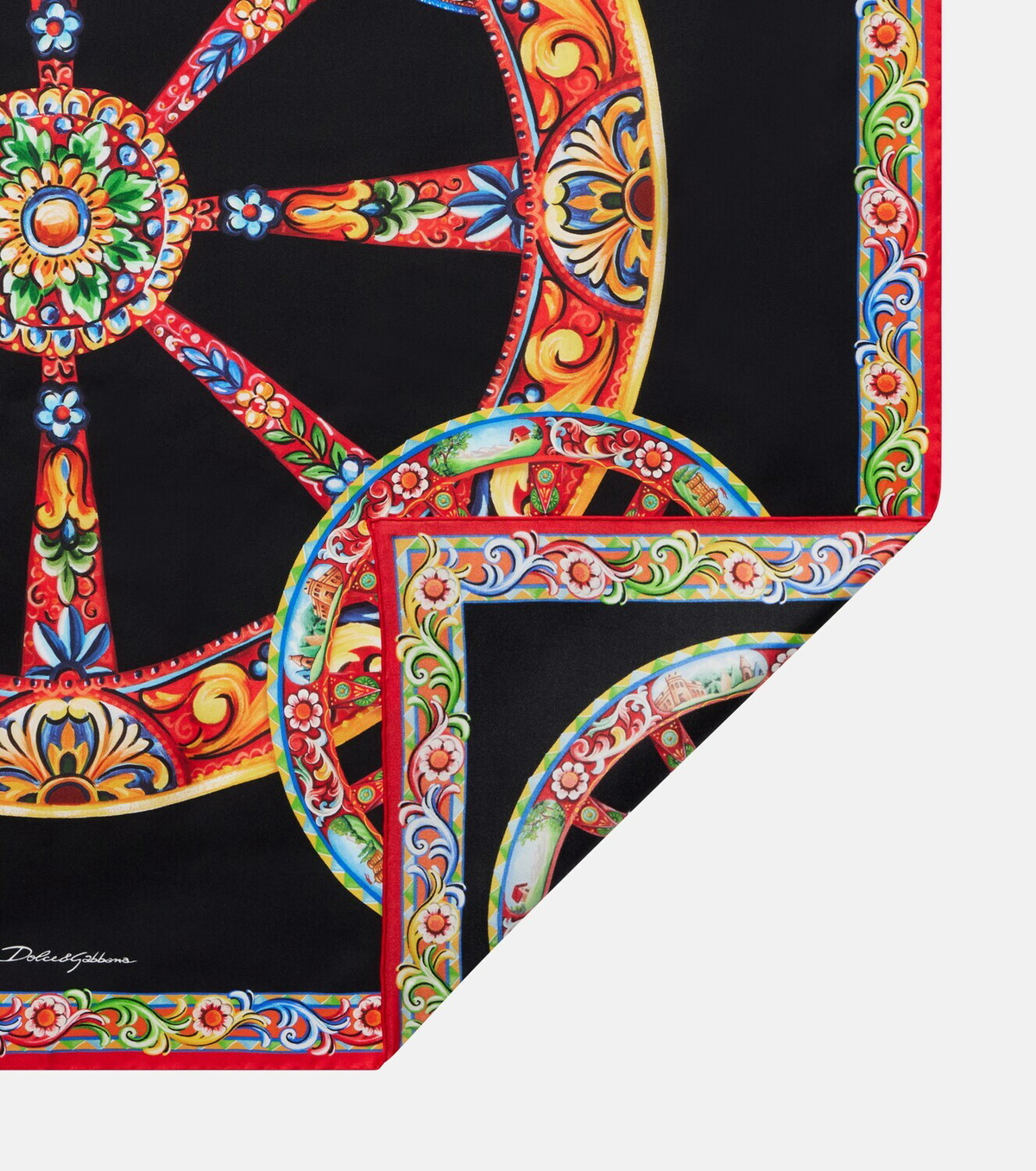 Dolce&Gabbana Carretto silk twill scarf