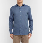 Ermenegildo Zegna - Slub Linen-Chambray Shirt - Blue