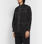 Junya Watanabe - magCulture Button-Down Collar Printed Cotton-Poplin Shirt - Black