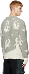 Feng Chen Wang Gray Graphic Sweater