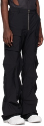 Uncertain Factor Black 3D Embossed Cargo Pants