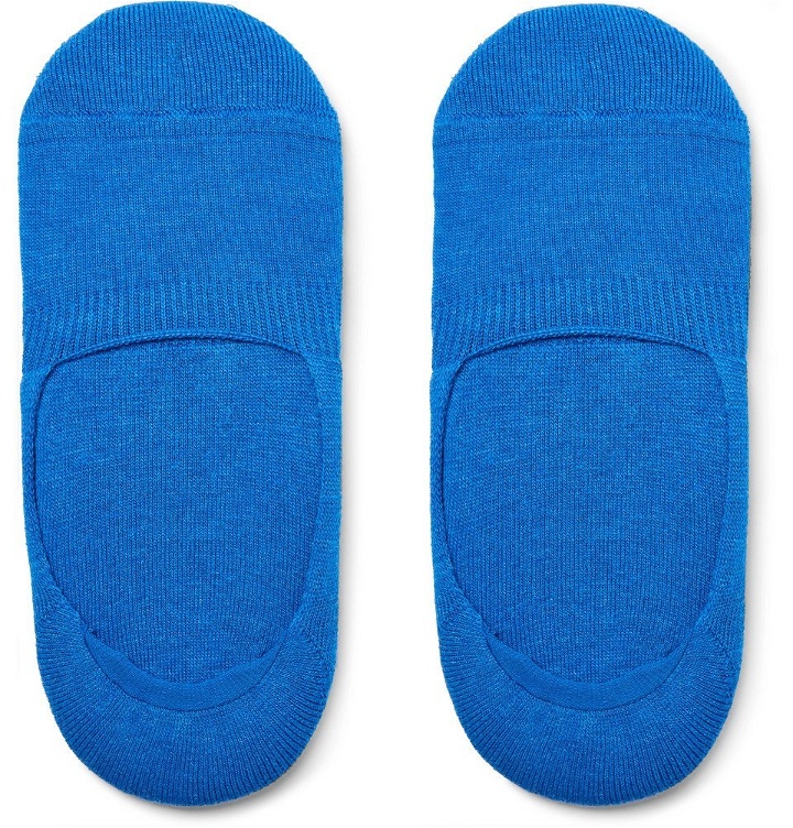 Photo: Anonymous Ism - No-Show Cotton-Blend Socks - Blue
