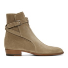 Saint Laurent Tan Wyatt Jodhpur Boots