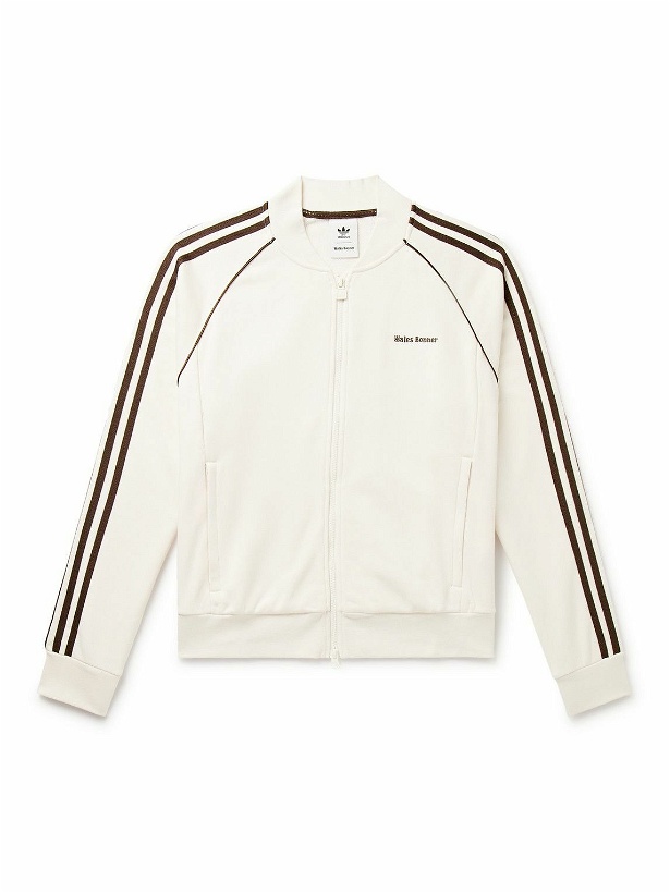 Photo: adidas Consortium - Wales Bonner Striped Logo-Embroidered Cotton-Blend Jersey Track Jacket - Neutrals
