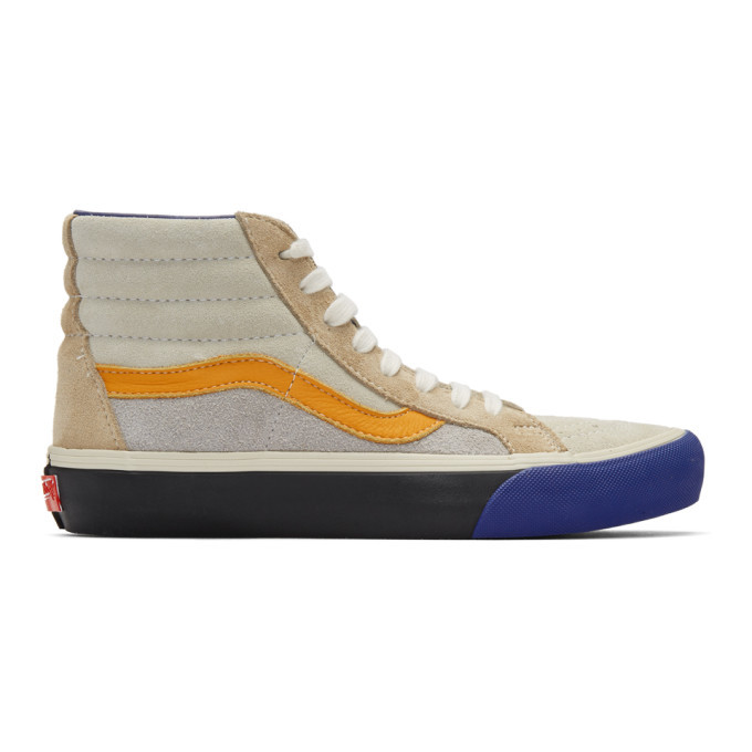 Photo: Vans Blue and Orange Reissue VI Sk8-Hi Sneakers