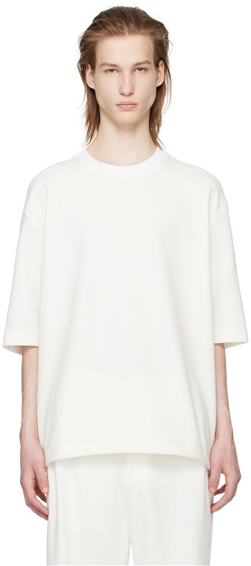 Photo: Solid Homme Off-White Drawstring T-Shirt