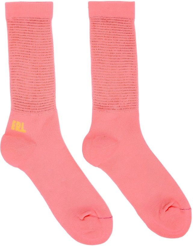 Photo: ERL Pink Knit Mesh Socks