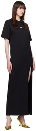 MSGM Black Oversized Maxi Dress