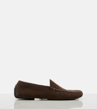 The Row Lucca suede loafers