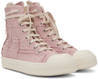 Rick Owens DRKSHDW Pink Slashed Sneakers