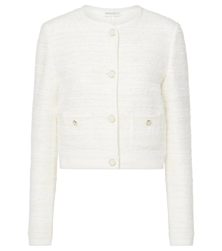 Photo: Nina Ricci Cotton-blend tweed cardigan