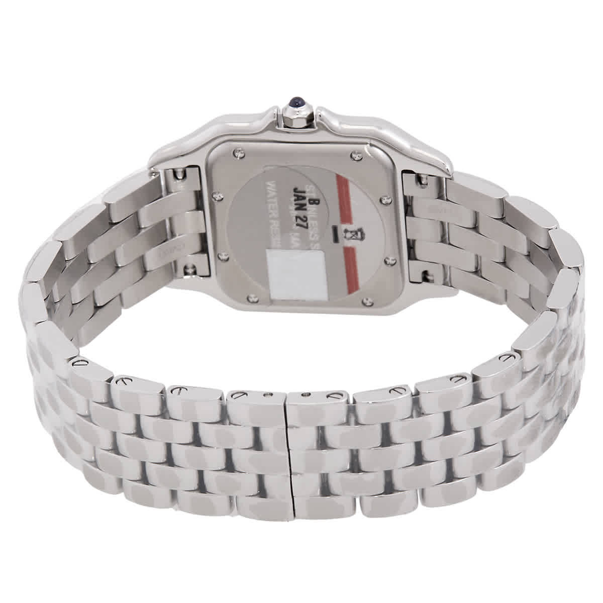Cartier Panthere Medium Model Diamond Silver Dial Watch W4PN0018