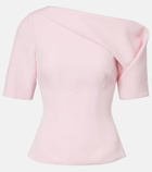 Safiyaa Marley draped crêpe top