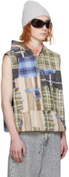 Acne Studios Green Print Hooded Vest